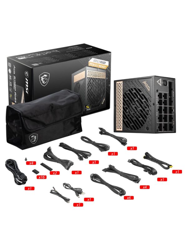 پاور ام اس آی 1300 وات مدل MEG Ai1300P PCIE5 - Image 4