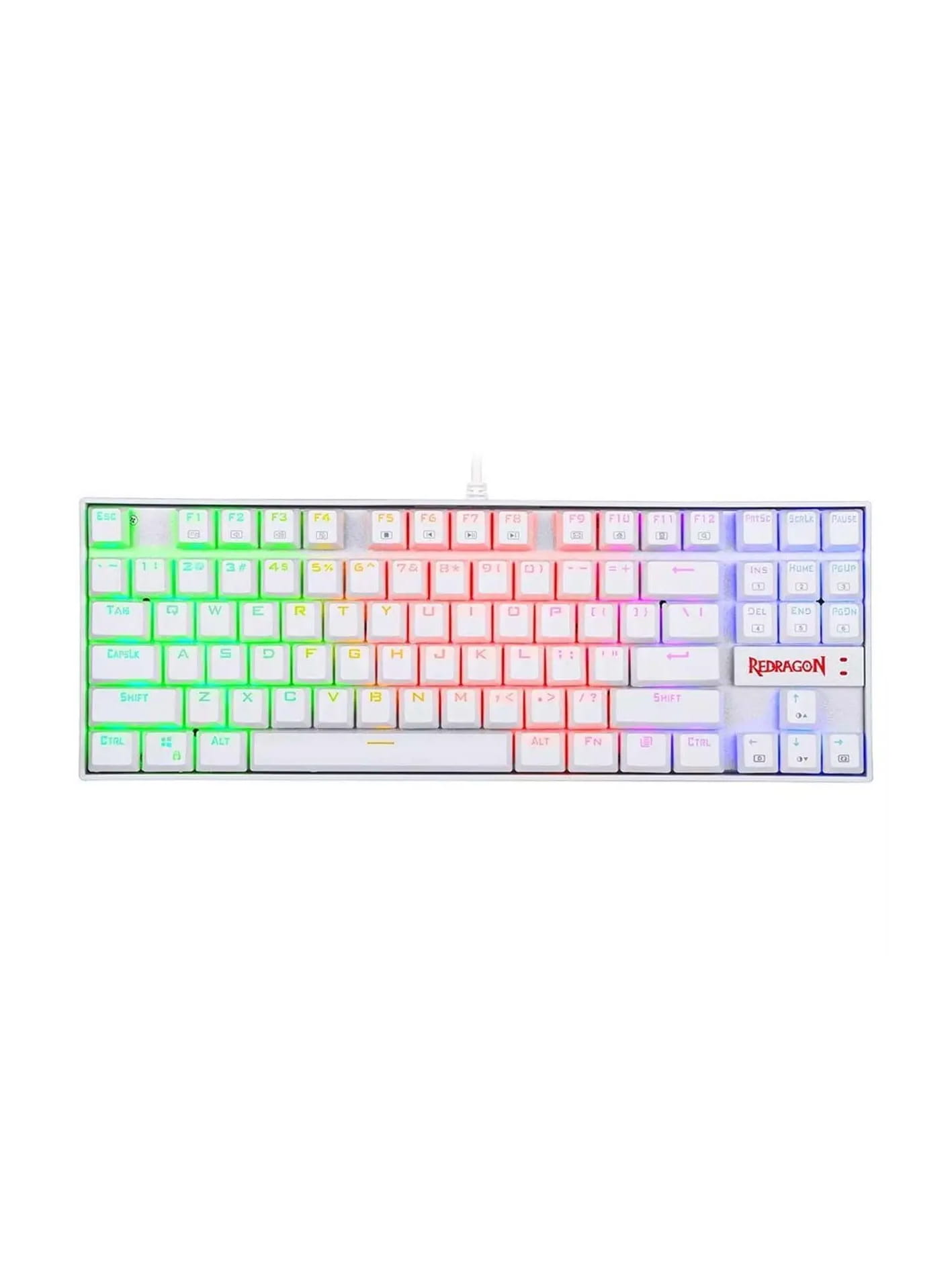Key Kumara K552 RGB کیبورد مکانیکی ردراگون مدل Kumara K552 RGB WHITE سوئیچ قرمز - Image 1